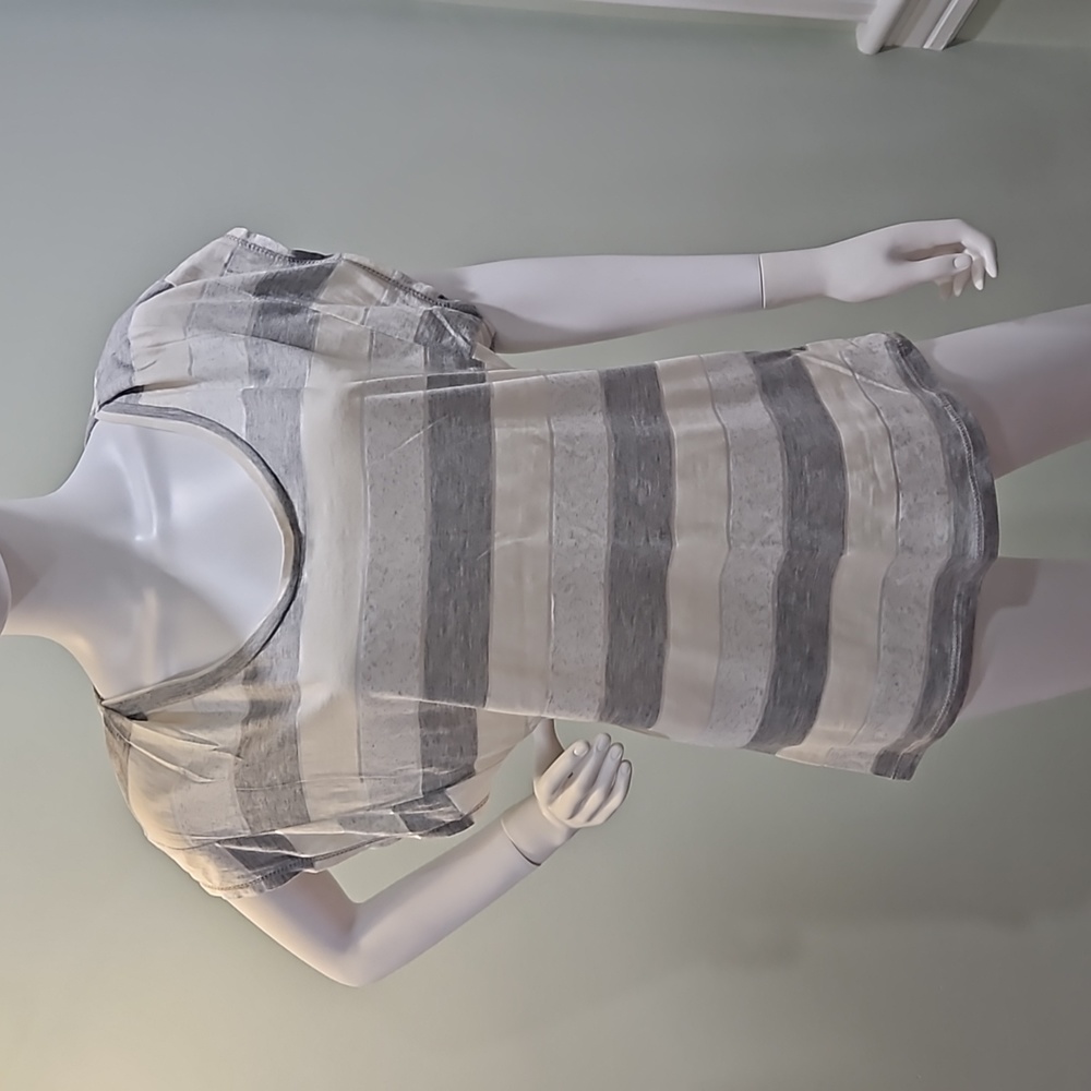 BEBE Short Sleeve Striped Top